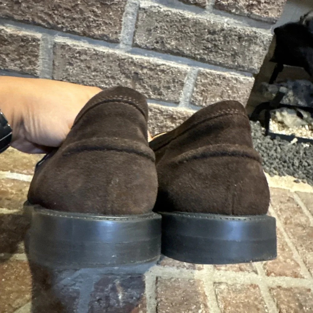 Steve Madden Womens Brown Suede Radcliff Tassel Loafer Slip On Shoes Size 9 Flaw